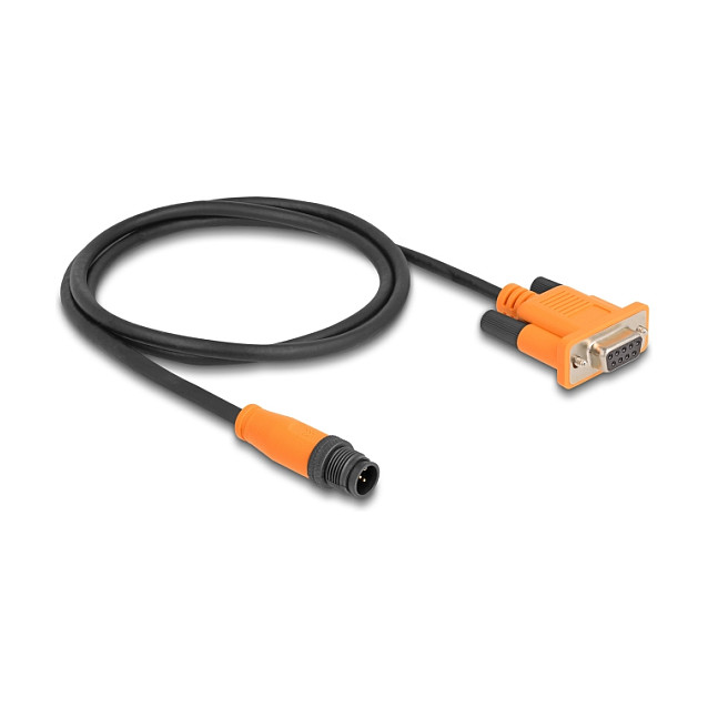 Delock M12 CAN Bus kabel, A-kodirani 5-pinski muški na D-Sub 9 ženski, 1m-1