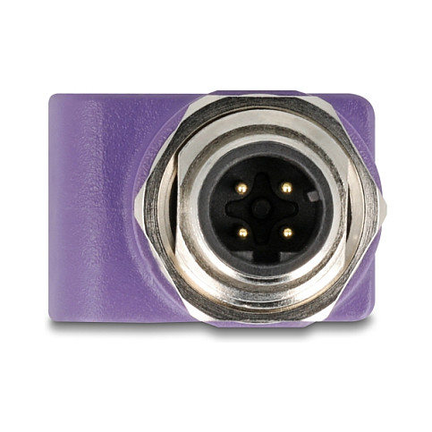 Delock M12 D-kodirani 4-pinski muški na RJ45 ženski adapter Cat.5e s rupom za montažu-1