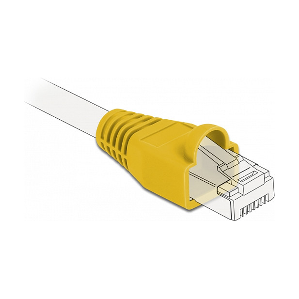 Zaštitna uvodnica DELOCK 86723 za RJ45 konektor žuta boja (20 komada)-2