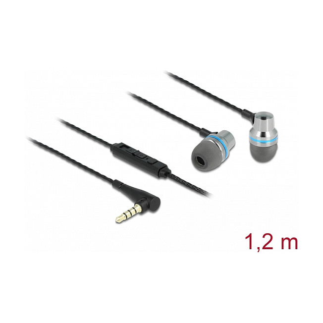 Slušalice DELOCK 27183 (In-Ear, 3.5 mm, mikrofon, crne)-1