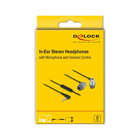 Slušalice DELOCK 27183 (In-Ear, 3.5 mm, mikrofon, crne)-2