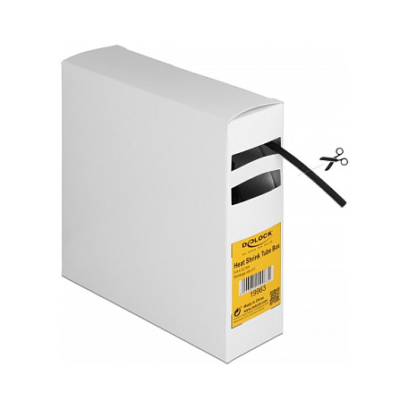 Termoskupljajući bužir DELOCK s ljepilom 31 (5 m x 3,2 mm) crna boja-1
