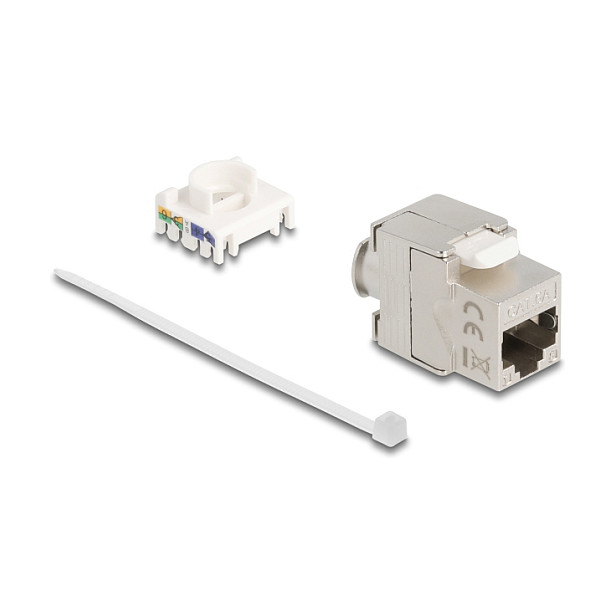 Delock Keystone Modul Slim RJ45 na LSA Cat.6A, oklopljeni, bez alata