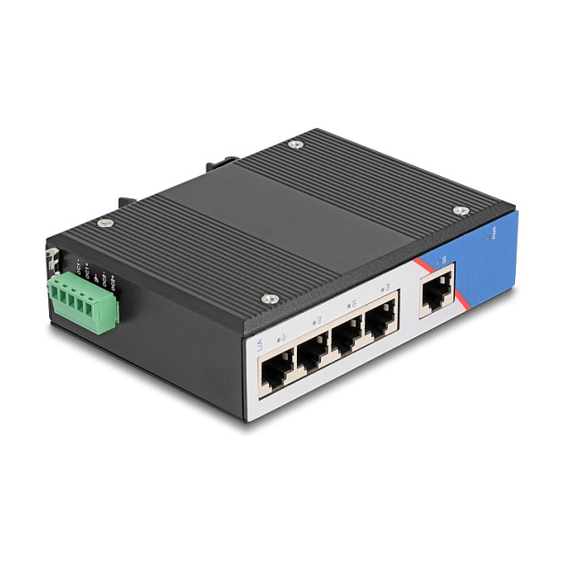 Delock 80162 Industrijski 5-portni Gigabit Ethernet Switch za DIN šinu-0