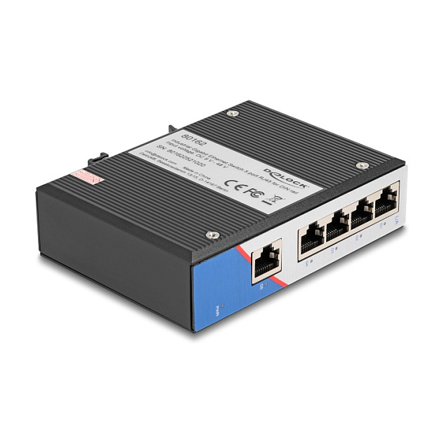 Delock 80162 Industrijski 5-portni Gigabit Ethernet Switch za DIN šinu-1