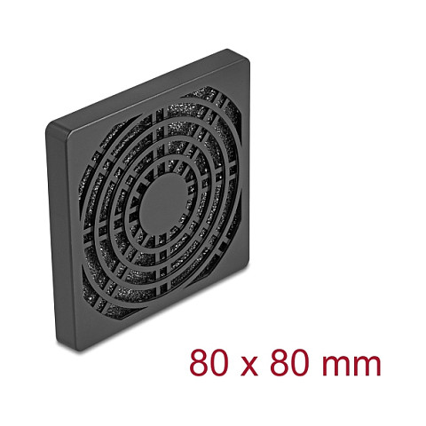 Mrežica za ventilator s filterom za prašinu DELOCK 80 x 80 mm crna boja