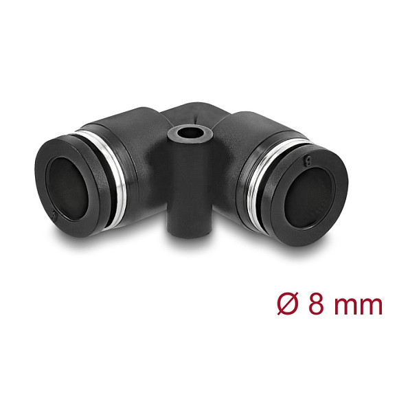 DELOCK kutni pneumatski konektor 8 mm s rupom za montažu 60746-0
