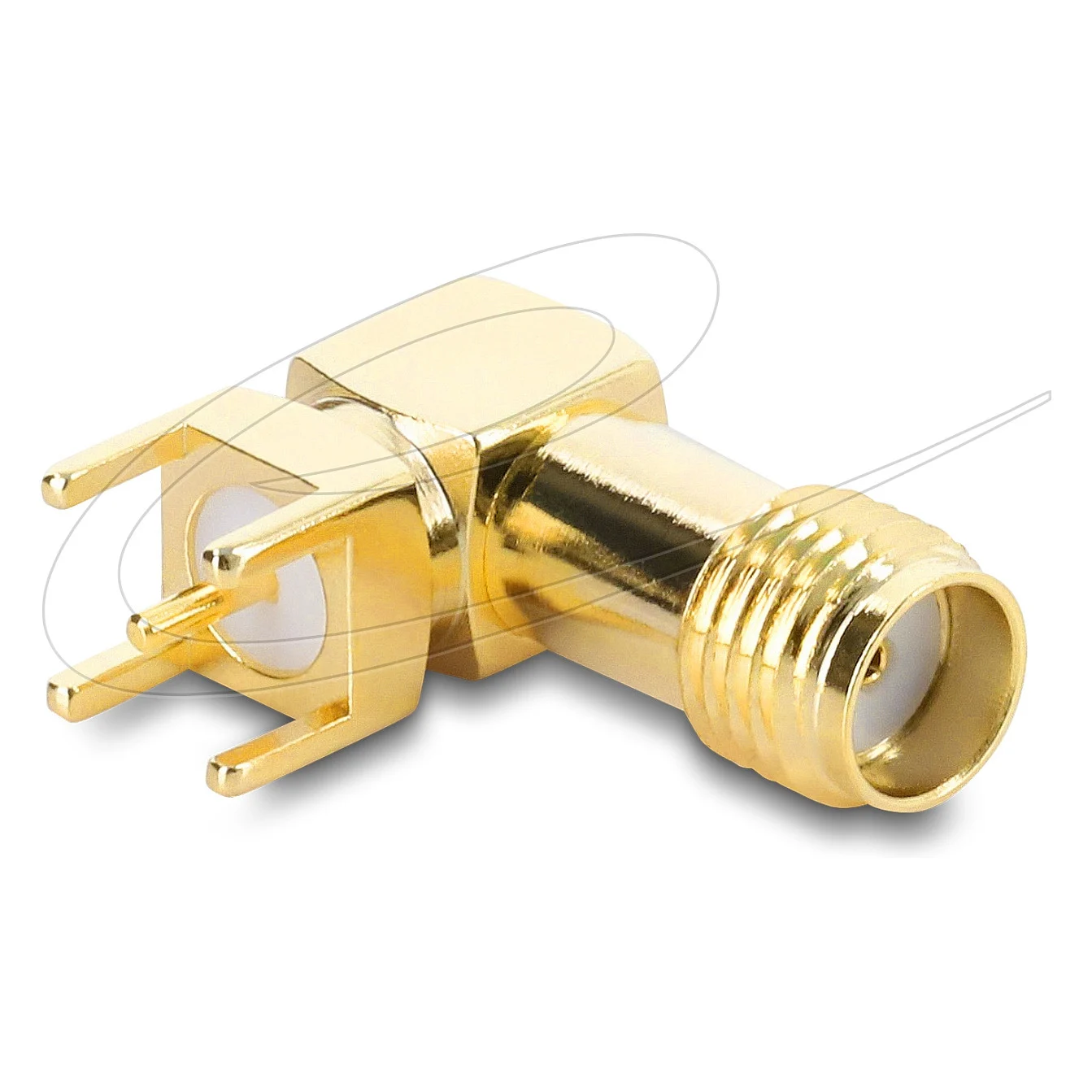 Konektor DELOCK SMA ženski 90° za PCB montažu - 67410