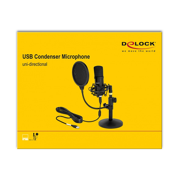 USB kondenzatorski mikrofon set DELOCK 66300 za podcasting i gaming-2