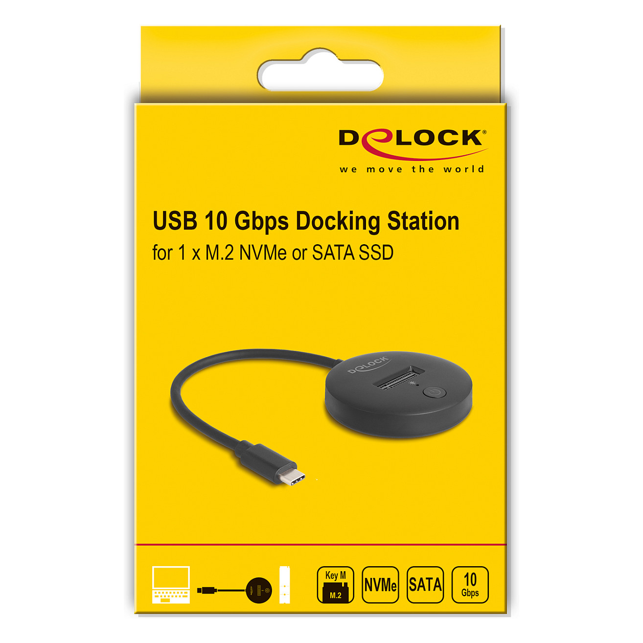 Priključna stanica DELOCK 64254 za M.2 NVMe / SATA SSD (USB-C 10 Gbps)-2
