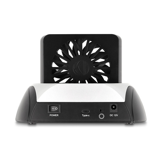 Delock USB 10Gbps priključna stanica za 2.5"/3.5" SATA i M.2 NVMe/SATA SSD s ventilatorom-1