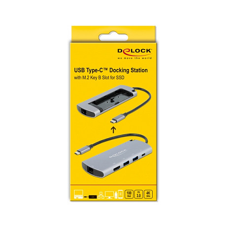 DELOCK USB-C Docking stanica s M.2 utorom (4K HDMI, LAN, PD 3.0)-5