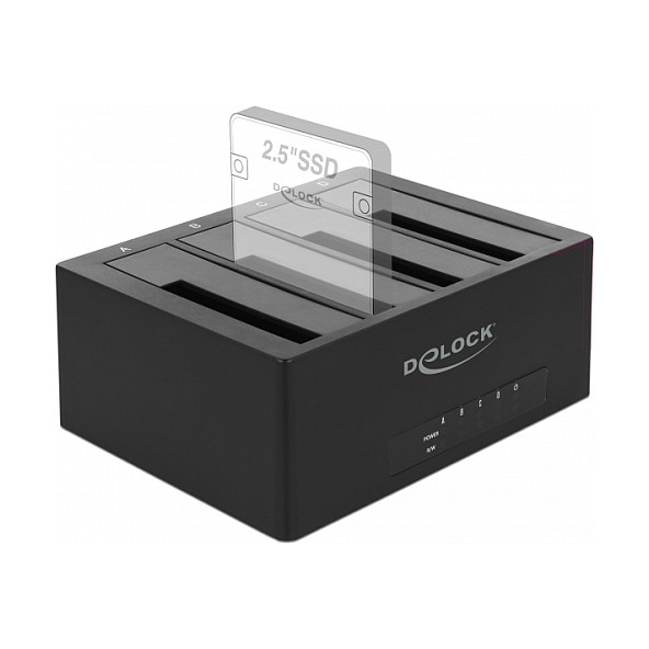Docking stanica DELOCK za 4x SATA HDD/SSD s funkcijom kloniranja USB-C (63930)-2