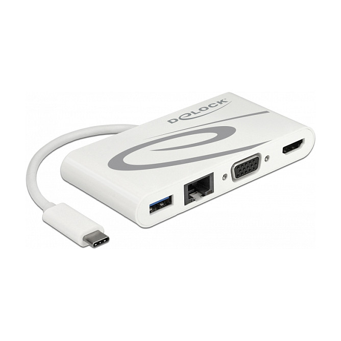 DELOCK USB-C 3.1 priključna stanica 87731 (HDMI 4K, VGA, LAN, USB PD)