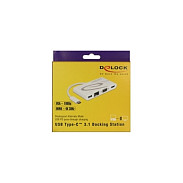 DELOCK USB-C 3.1 priključna stanica 87731 (HDMI 4K, VGA, LAN, USB PD)-1