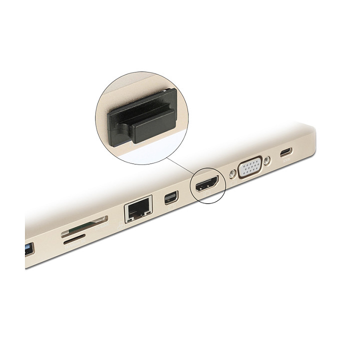Zaštitni poklopci DELOCK 64029 za HDMI-A priključak (10 komada) crna boja-1