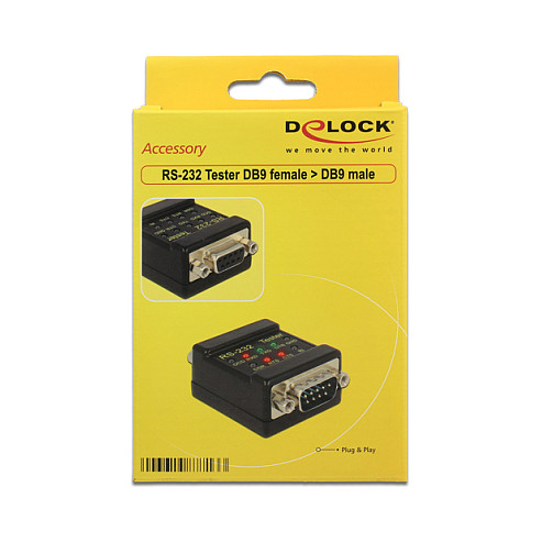 DELOCK RS-232 Tester DB9 ženski na DB9 muški 87713-1