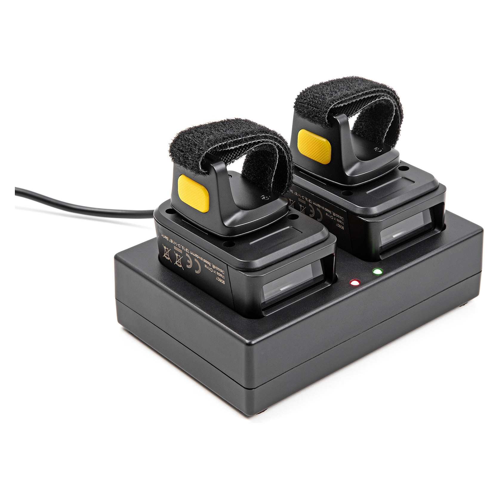 Set prstenastih skenera barkodova DELOCK 90610 1D/2D Bluetooth (2 komada sa stanicom za punjenje)