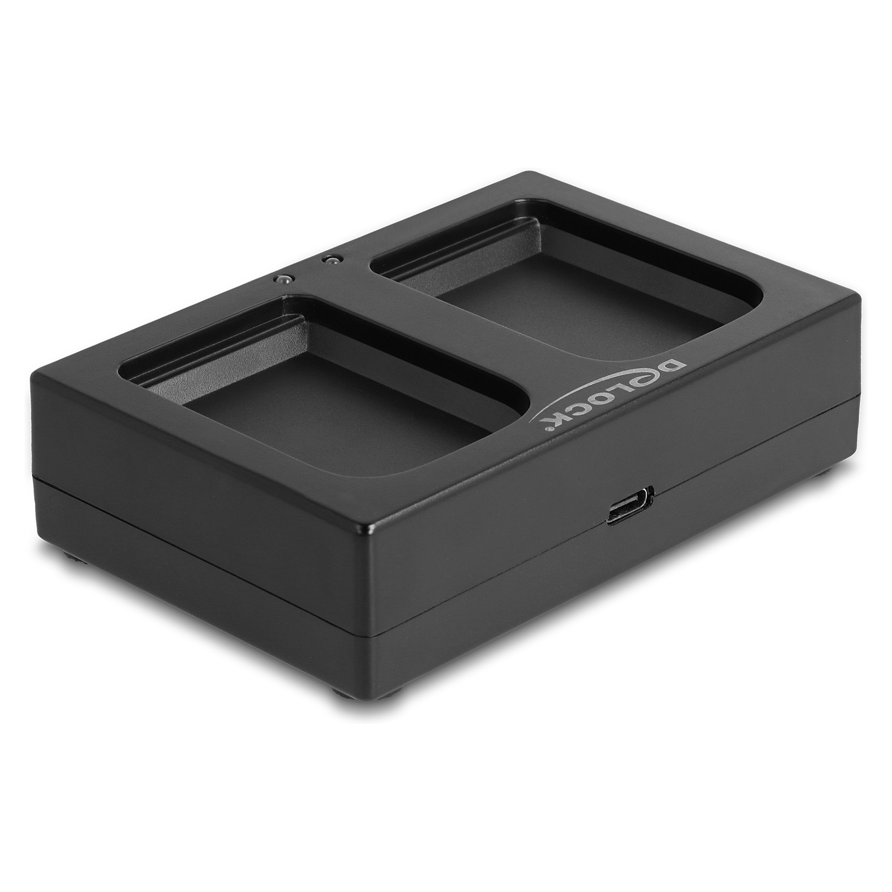 Set prstenastih skenera barkodova DELOCK 90610 1D/2D Bluetooth (2 komada sa stanicom za punjenje)-1