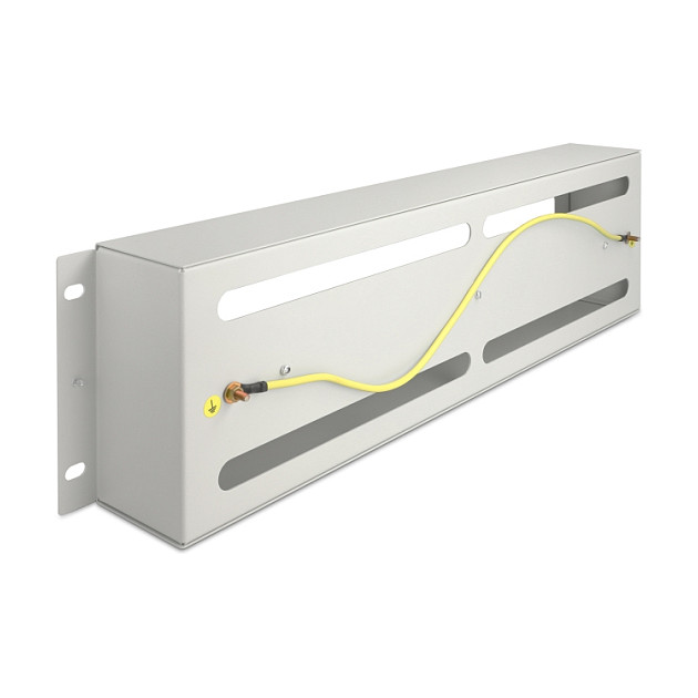 Delock 19" panel za osigurače s poklopcem i DIN letvom, 3U, sivi-1