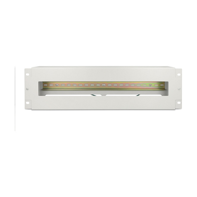 Delock 19" panel za osigurače s poklopcem i DIN letvom, 3U, sivi-2