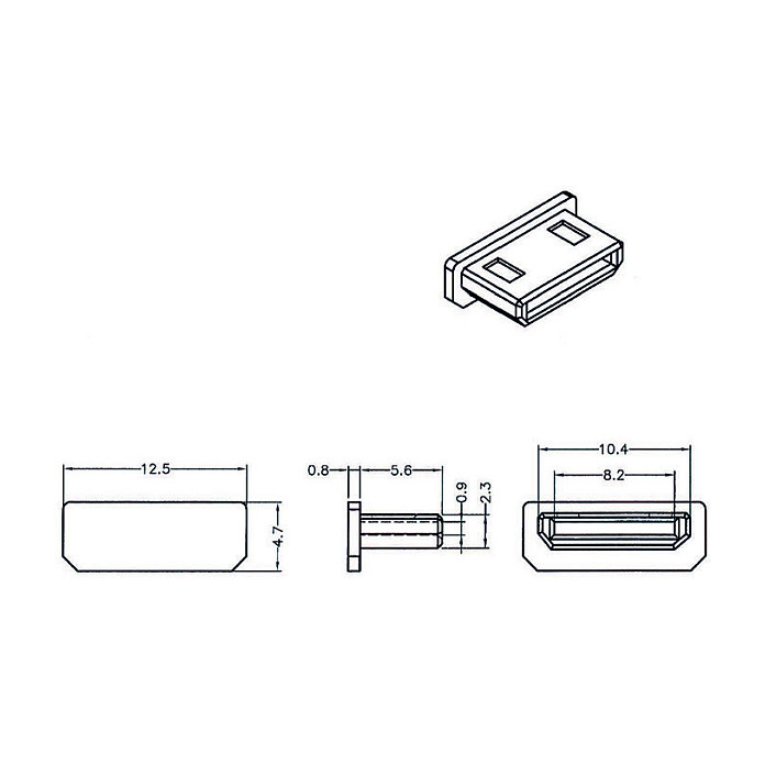 DELOCK zaštitni poklopci za HDMI mini-C priključak (10 komada) crna boja-1