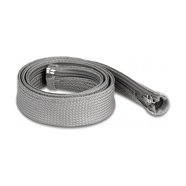 DELOCK Pleteni bužir s patentnim zatvaračem 1 m x 30 mm siva boja