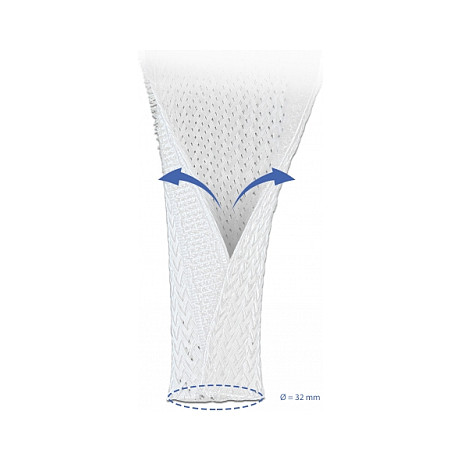 Organizator kabela DELOCK pleteni bužir s čičkom (10 m x 32 mm) bijela boja-1