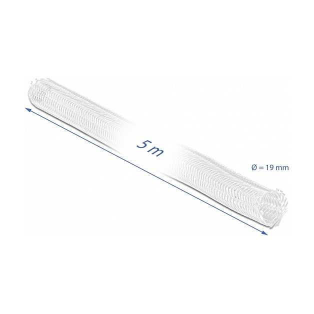 Organizator kabela DELOCK pleteni bužir s čičkom (5 m x 19 mm) bijela boja-1