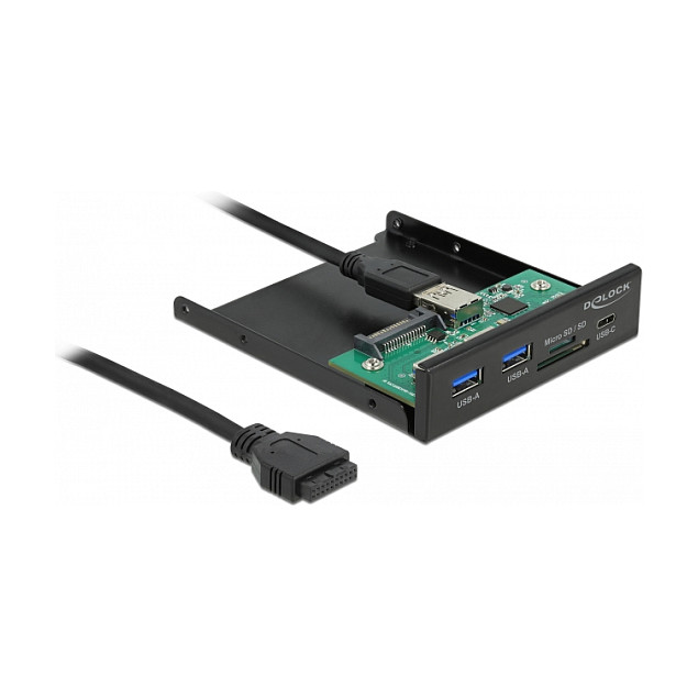 Delock 3.5″ prednji panel 1x USB-C 2x USB-A (5 Gbps), čitač SD/Micro SD kartica-0
