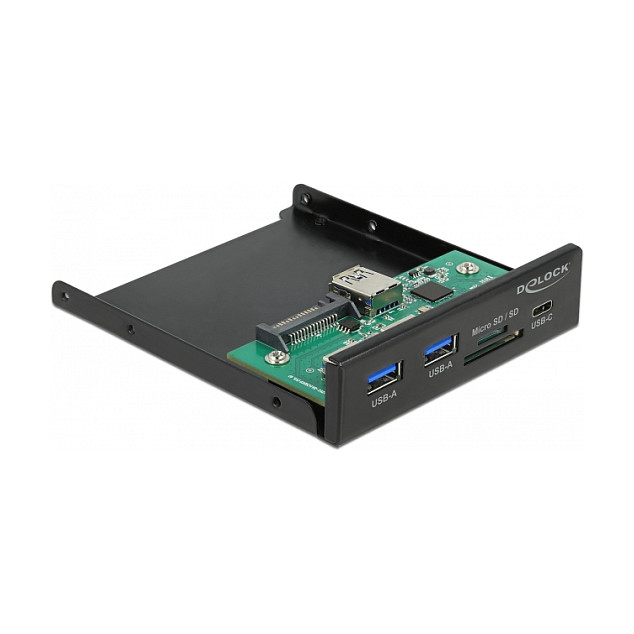 Delock 3.5″ prednji panel 1x USB-C 2x USB-A (5 Gbps), čitač SD/Micro SD kartica-1