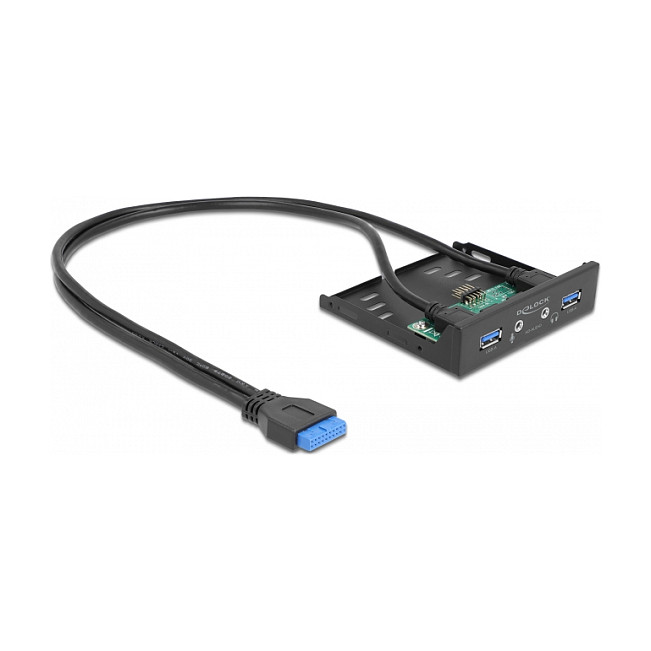 Delock 3.5" prednji panel, 2x USB-A 5Gbps + HD-Audio-1