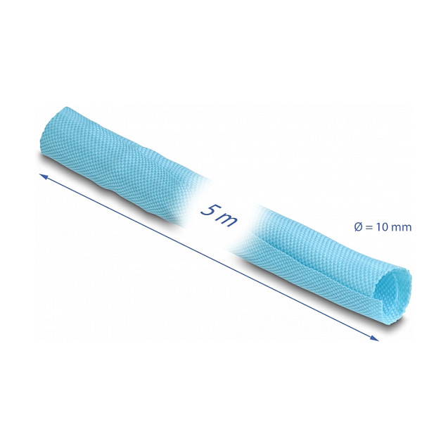 Pleteni bužir za kabele DELOCK samozatvarajući 5 m x 10 mm plava boja-1