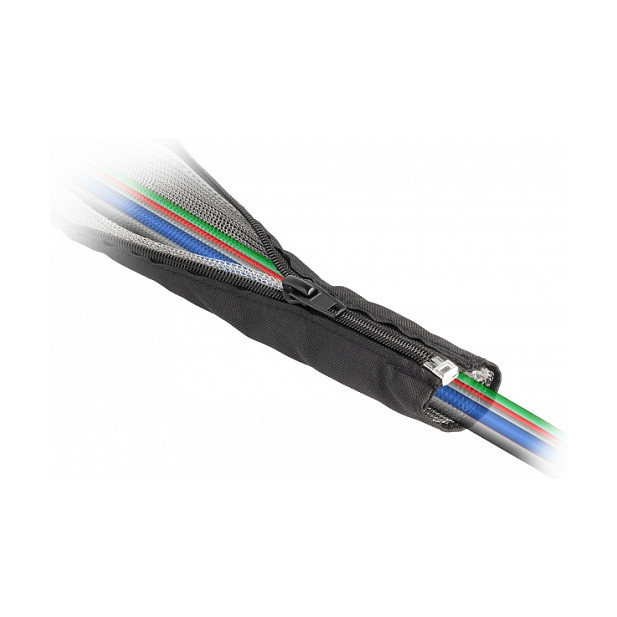 Zaštitni pleteni bužir DELOCK s patentnim zatvaračem 1 m x 16 mm crna boja-0