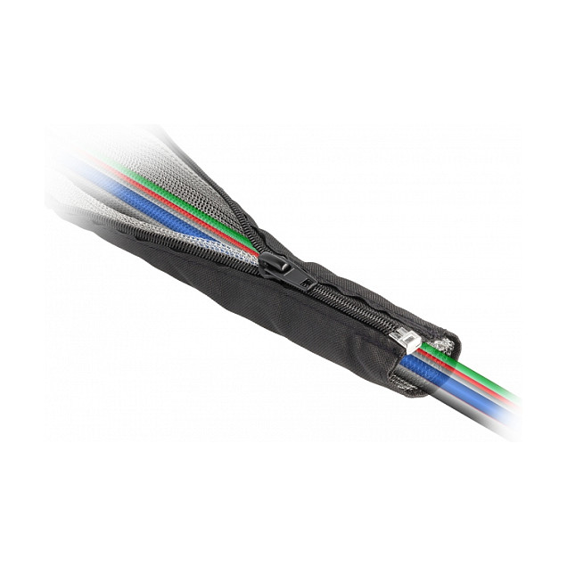Zaštitni pleteni bužir DELOCK s patentnim zatvaračem 1 m x 50 mm crna boja-0