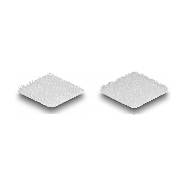 DELOCK Samoljepljivi čičak kvadratići 20x20 mm (64 komada) bijela boja