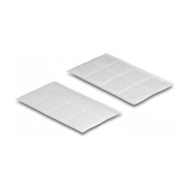 DELOCK Samoljepljivi čičak kvadratići 20x20 mm (64 komada) bijela boja-2