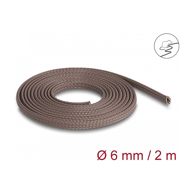 Pleteni bužir DELOCK otporan na glodavce 2 m x 6 mm smeđa boja