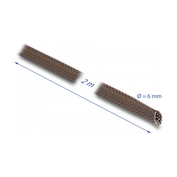 Pleteni bužir DELOCK otporan na glodavce 2 m x 6 mm smeđa boja-1