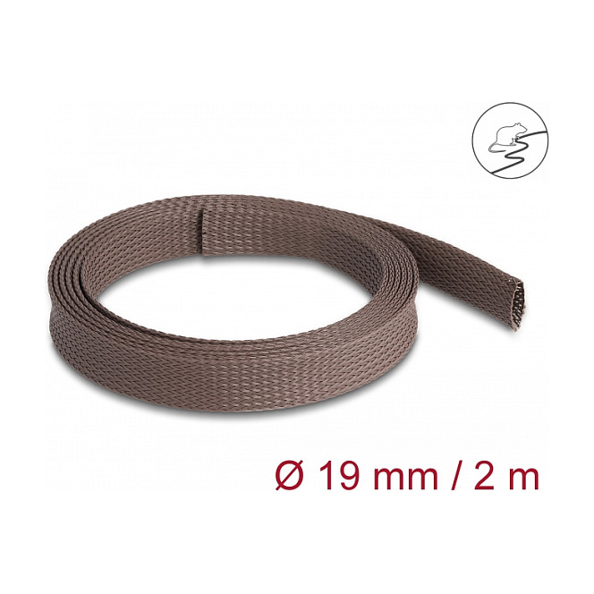 Pletena zaštita za kabele DELOCK 20899 otporna na glodavce (2 m x 19 mm) smeđa boja