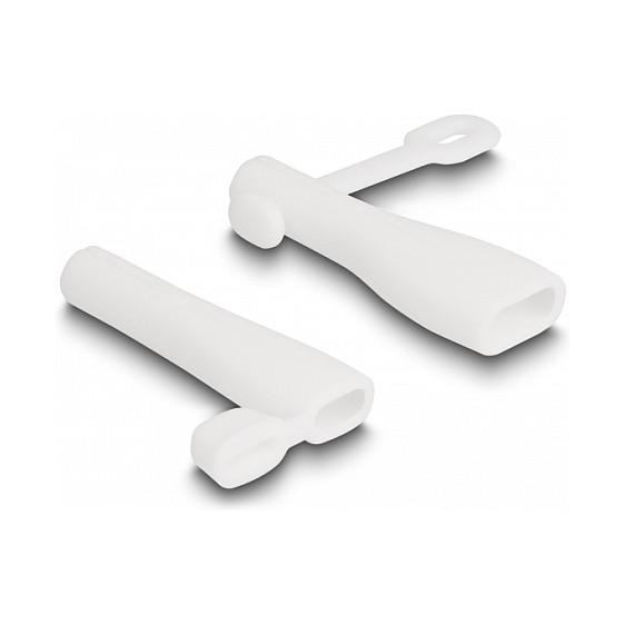 Zaštitne kapice DELOCK za USB-A i USB-C muški konektor (set 2 kom) bijela boja