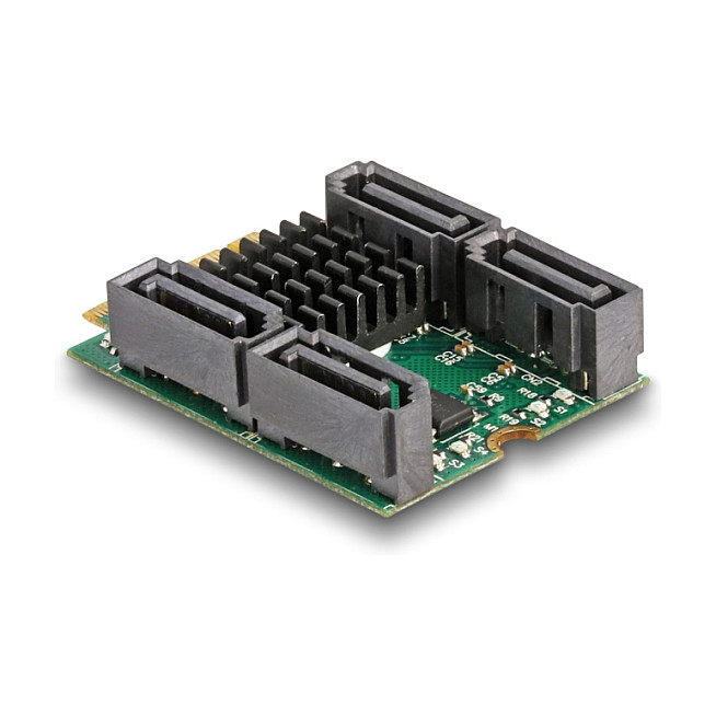 Konverter DELOCK M.2 Key B+M na 4x SATA s RAID funkcijom (61062)