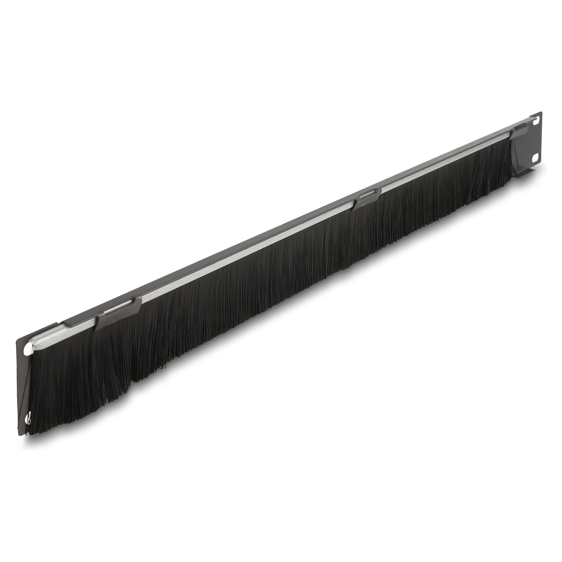 Panel s četkom za kabele DELOCK 19" 1U, otvorena donja strana, tamno siva-1