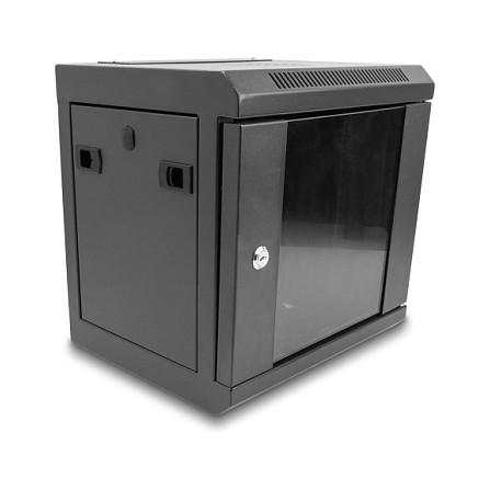 Mrežni ormar DELOCK 43417, 10", 6U, staklena vrata, crna boja