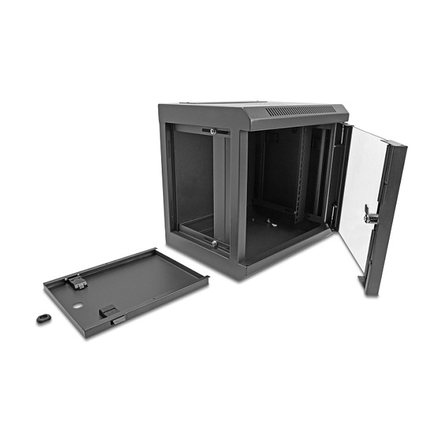 Mrežni ormar DELOCK 43417, 10", 6U, staklena vrata, crna boja-3