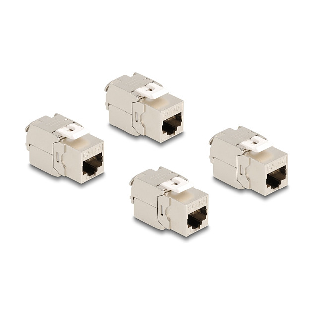 Delock Keystone Modul RJ45 (Ž) Cat.6A STP, 4 komada
