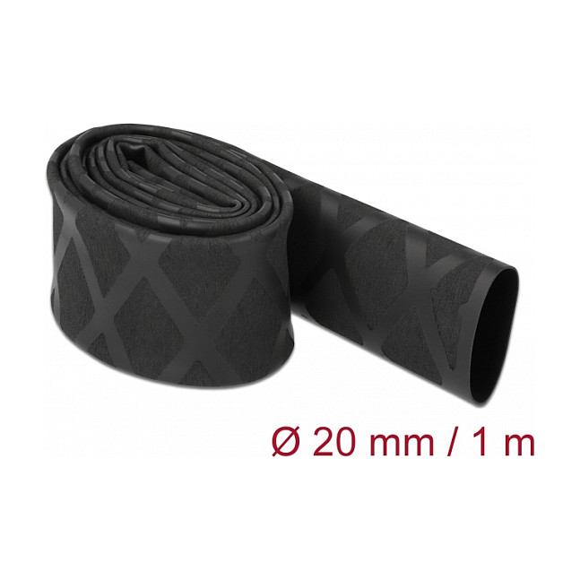 Termoskupljajući bužir DELOCK protuklizni X-uzorak 1 m x 20 mm, crna boja