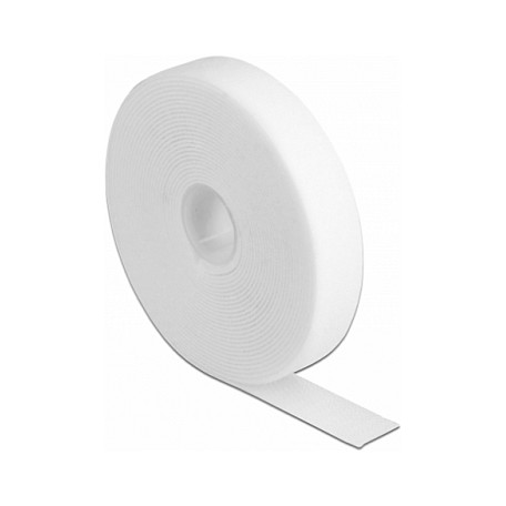 Čičak traka u roli DELOCK 5 m x 20 mm bijela boja-0