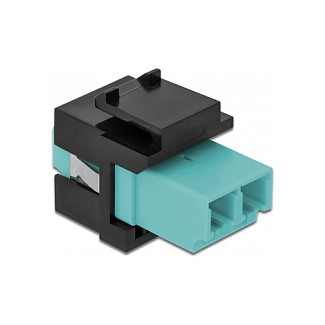 Delock Keystone Modul LC Duplex na LC Duplex Spojnica, aqua/crna
