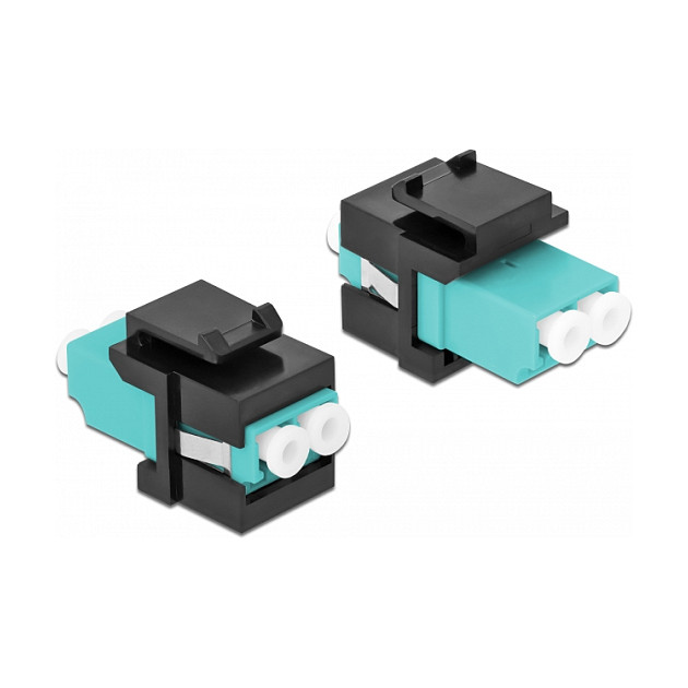 Delock Keystone Modul LC Duplex na LC Duplex Spojnica, aqua/crna-2